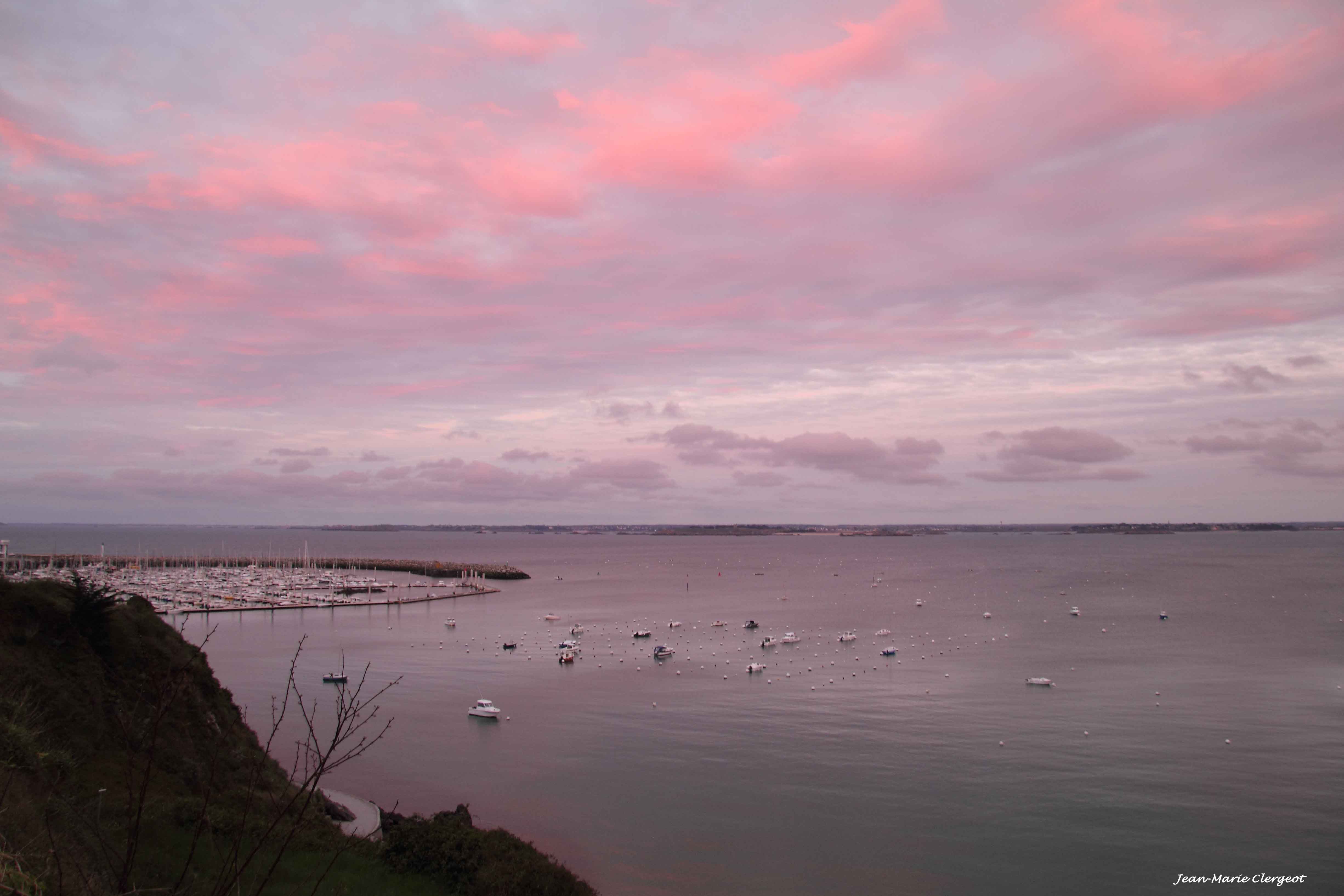 2014 0411 - (Saint-Cast-le-Guildo) Coucher de soleil sur le port