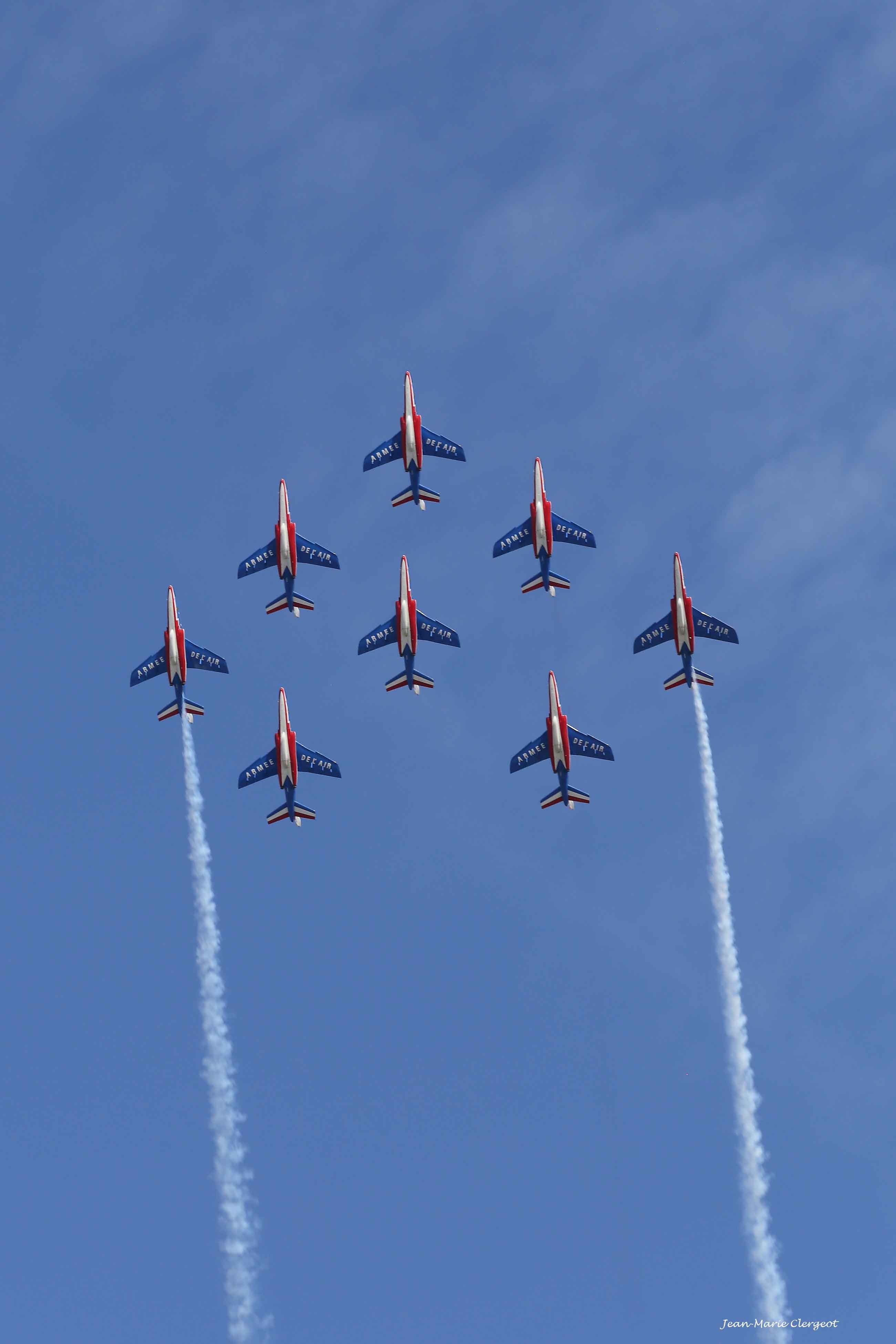 2018 0955rec - (Les Mureaux) Fête de l'Air - La Patrouile de France - Chandelle en formation