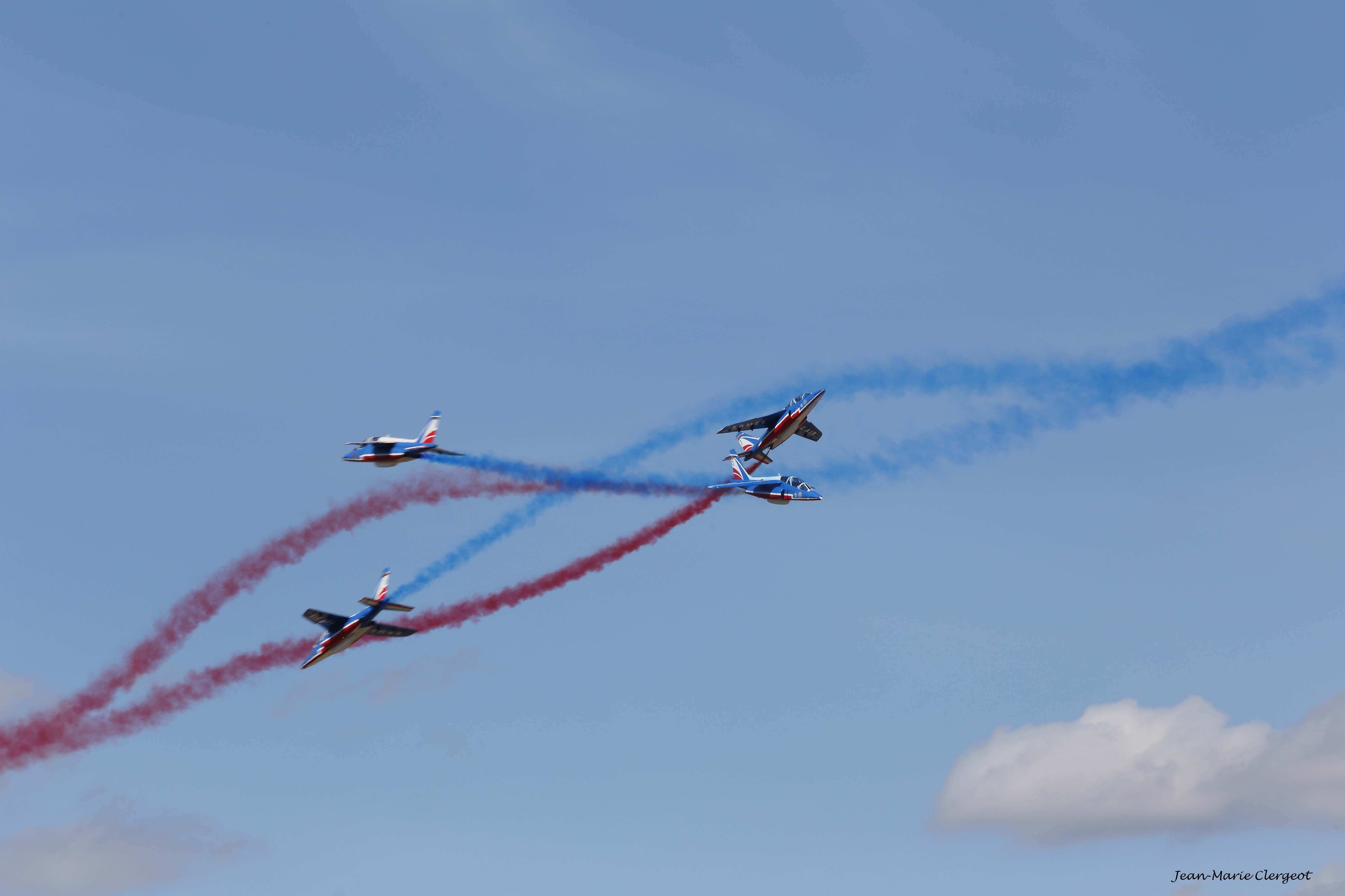 2018 0993 - (Les Mureaux) Fête de l'Air - La Patrouile de France - Croisement à quatre